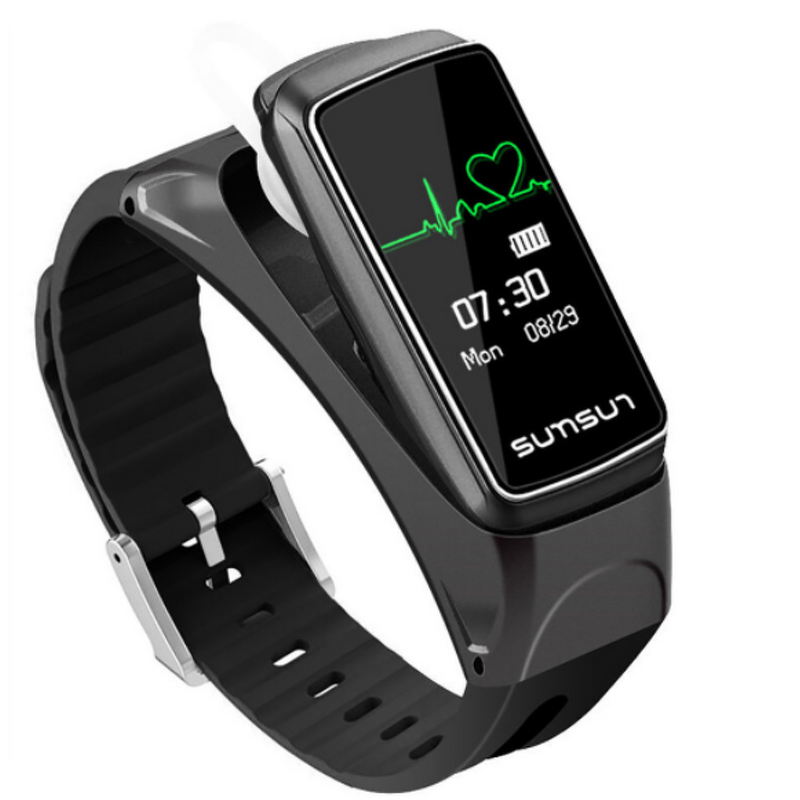 Smart Watch Bracelet Manufacturer - IP67 2 in 1 Fitness Heart Rate Monitor with Wireless Headset
