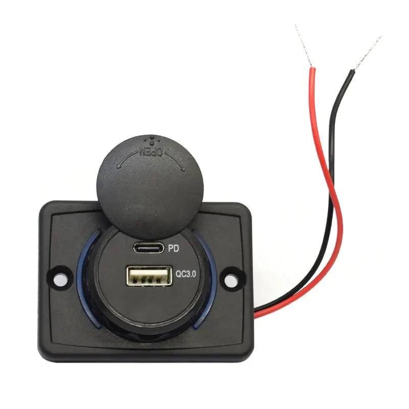 USB Socket Manufacturer - Surface Mount Fast Type-C QC3.0 PD DC 12V 24V Port Panel