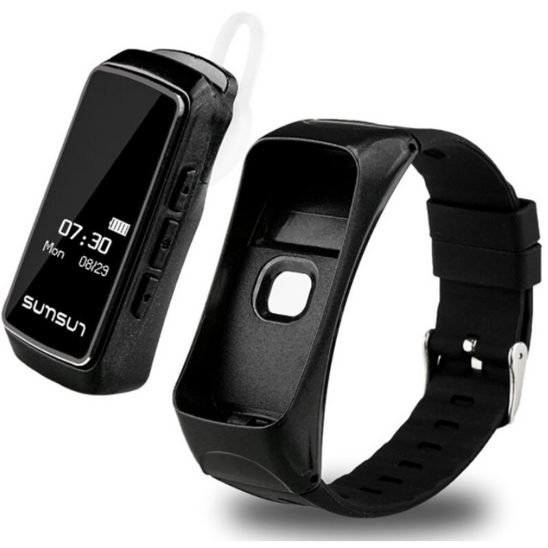 Smart Watch Bracelet Manufacturer - IP67 2 in 1 Fitness Heart Rate Monitor with Wireless Headset