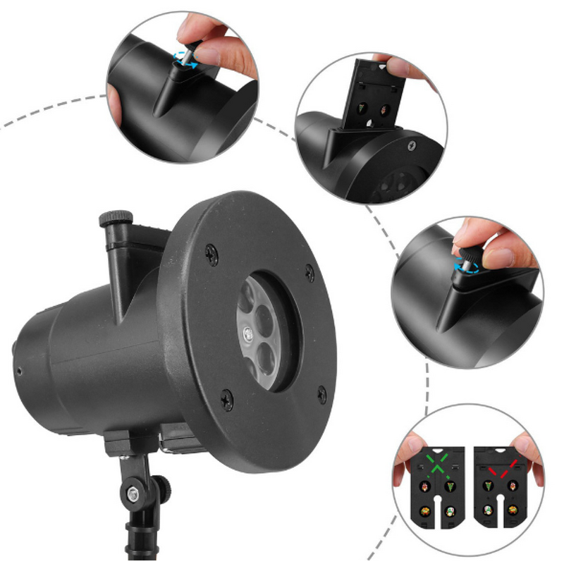 Laser Projector Manufacturer - Christmas Snowflake IP65 Moving Snow Outdoor Garden Lamp