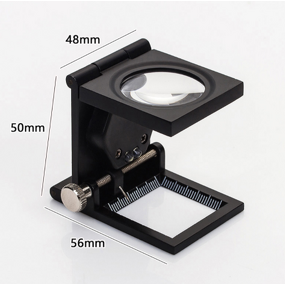 Magnifier Manufacturer - Wholesale Desktop Metal 10 Times Lighting Inspection Cloth with Pointer Scale