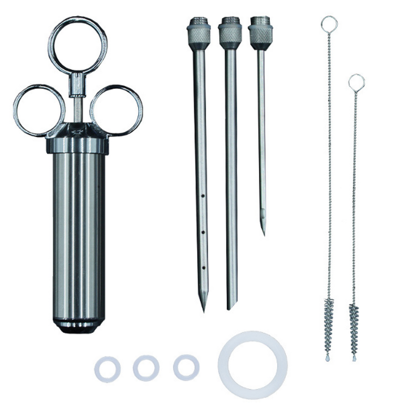 Meat Injector Manufacturer - 2-oz Marinade Flavor Syringe 304 Stainless Steel with 3 Professional Needles