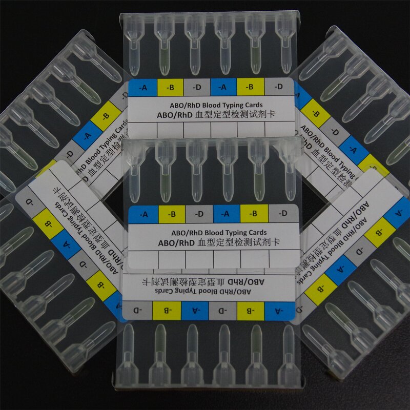 Blood Type Card - Manufacturer - ABO/RhD Professional Wholesale Easy to Use