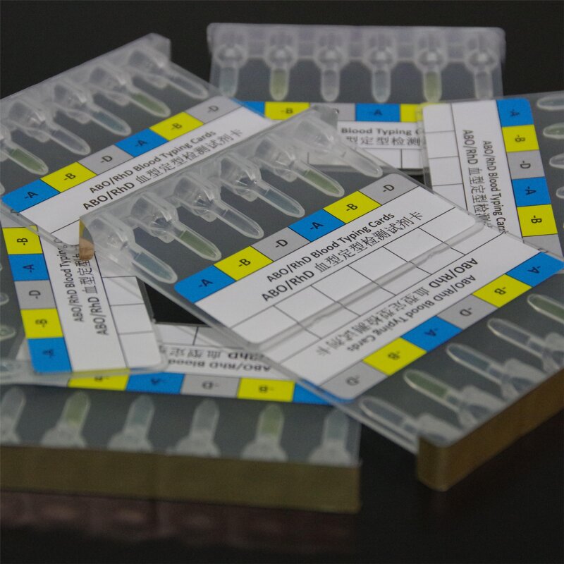 Blood Type Card - Manufacturer - ABO/RhD Professional Wholesale Easy to Use