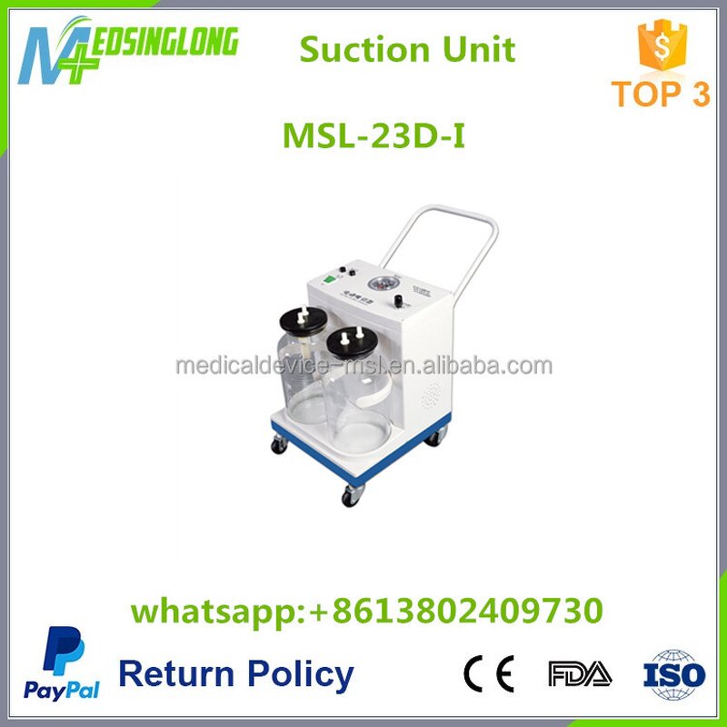 Electric Suction Apparatus - Manufacturer - MSL23-DI Hospital Phlegm Suction Machine