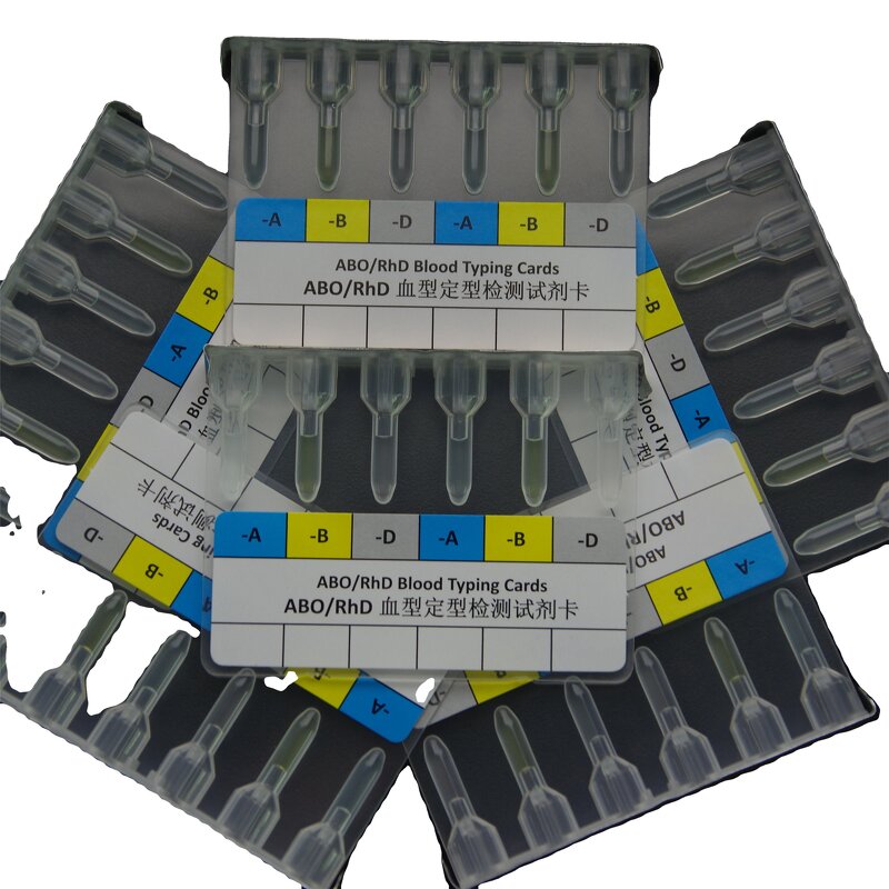 Blood Type Card - Manufacturer - ABO/RhD Professional Wholesale Easy to Use