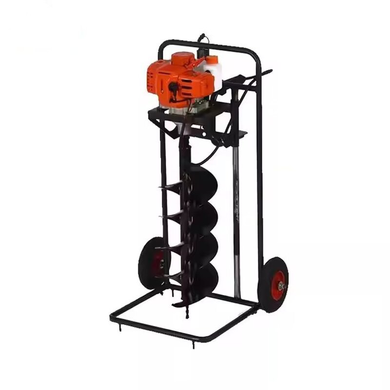 Earth Auger Manufacturer - 144F Gasoline Frame Type Hand-Pushed for Fruit Tree