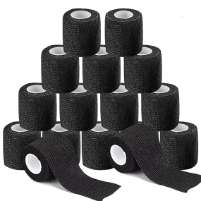 Self-Adhesive Tattoo Wrap Tape Manufacturer - Black Sport Elastic Body Art
