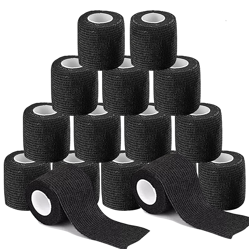 Self-Adhesive Tattoo Wrap Tape Manufacturer - Black Sport Elastic Body Art