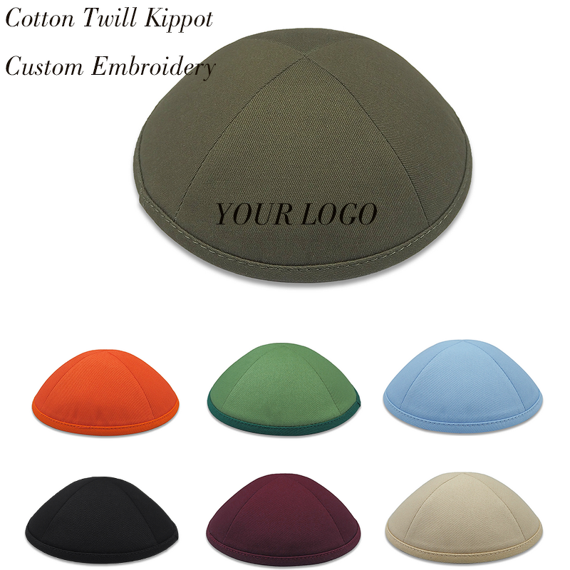 Kippah Manufacturer - Cotton Twill Wholesale Custom Logo for Jewish Wedding Gift