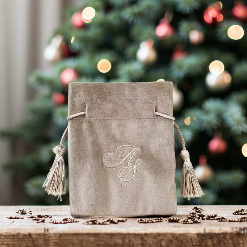 Drawstring Bag Manufacturer - Linen Custom Name for Holiday Candy Gift Gifting