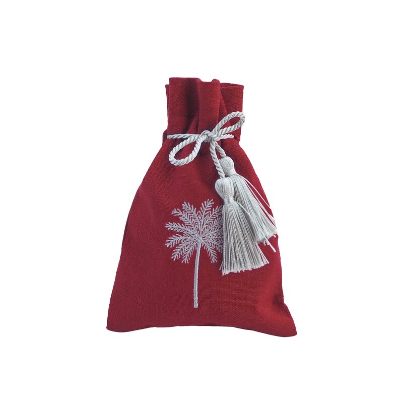 Drawstring Bag Manufacturer - Linen Embroidered Custom Logo Candy Gift Pouch