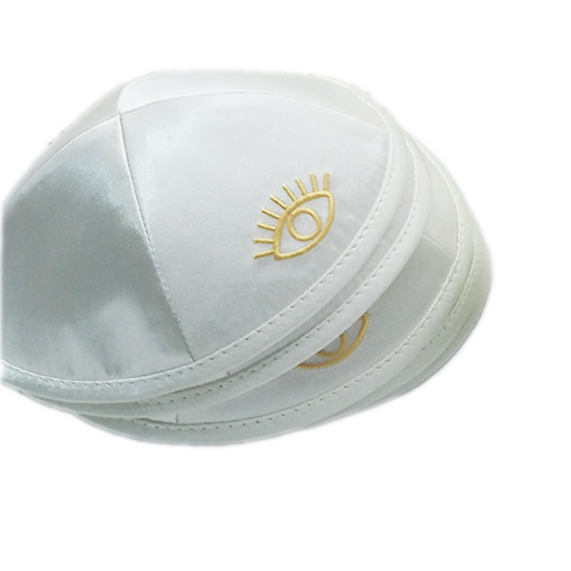 Kippah Manufacturer - Satin All Seeing Eye Embroidery Wholesale Custom Logo Gift