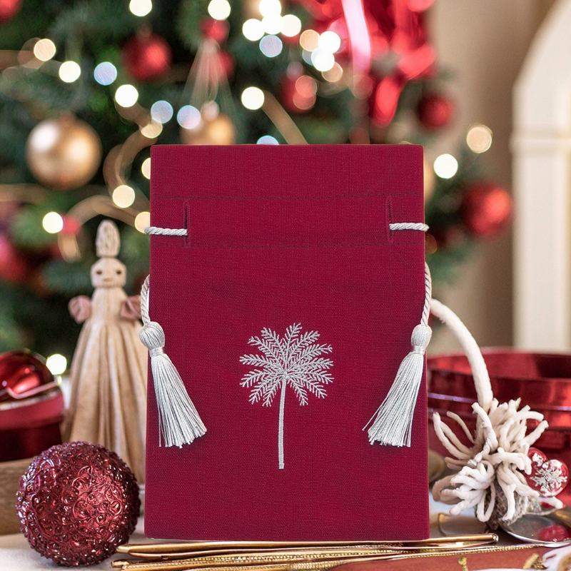 Drawstring Bag Manufacturer - Linen Embroidered Custom Logo Candy Gift Pouch