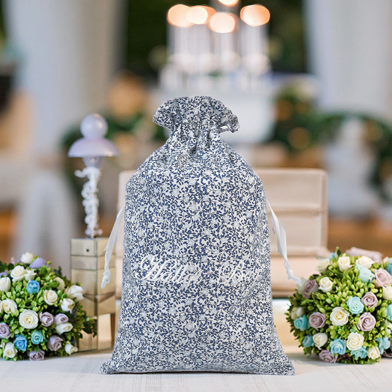 Drawstring Bag Manufacturer - Embroidered Zipper Custom Logo for Party Candy Gift