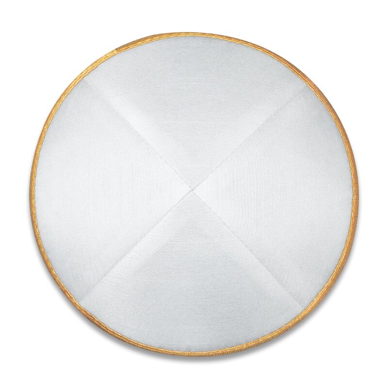 Kippah Manufacturer - Raw Silk Custom Logo for Wedding Bar Mitzvah Judaica Gift