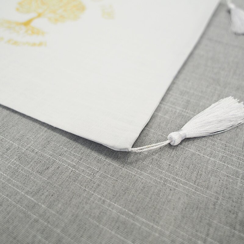 Challah Cover Manufacturer - Custom Embroidered Sacred Tree Hebrew Letter Shabbat