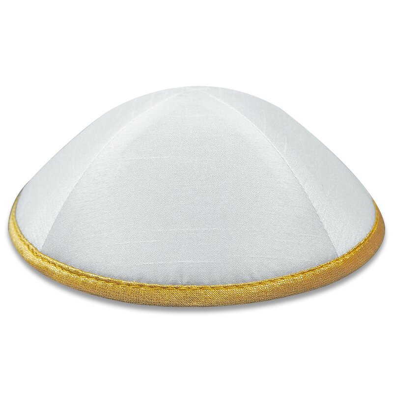 Kippah Manufacturer - Raw Silk Custom Logo for Wedding Bar Mitzvah Judaica Gift