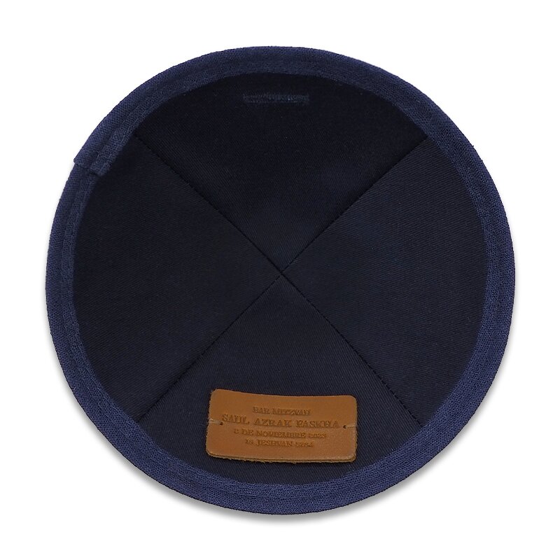 Kippah Manufacturer - Linen Leather Labels Wholesale Custom Logo for Wedding Gift