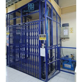 Freight Elevator Manufacturer - 8m Hydraulic Guide Rail Covered Light Warehouse Lift