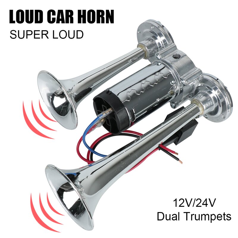 Car Horn Manufacturer - Sinodiving 12V/24V 110dB Super Loud Dual Trumpet Air Horn
