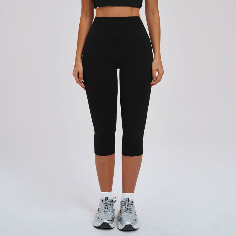 Yoga Pants Manufacturer - New Fleece Fabric High-Waisted Butt-Lifting Cropped