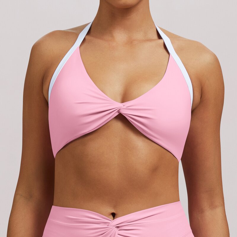 Sports Bra Manufacturer - Wireless High-Support with Neck Strap Nude Lightweight