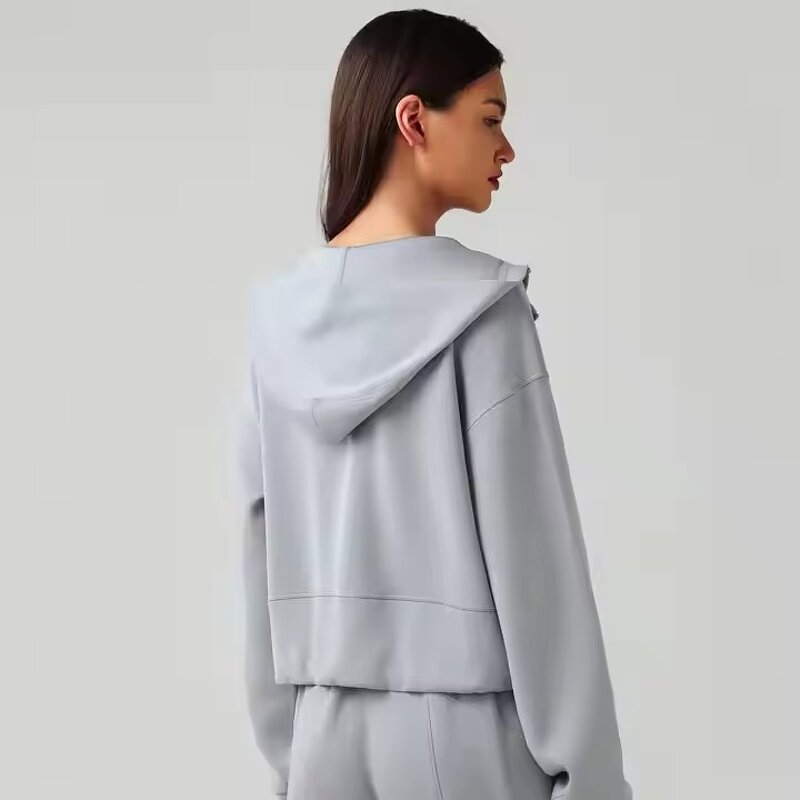 Sports Top Manufacturer - Hooded Zipper Cardigan Loose Casual Hoodie for Autumn Winter