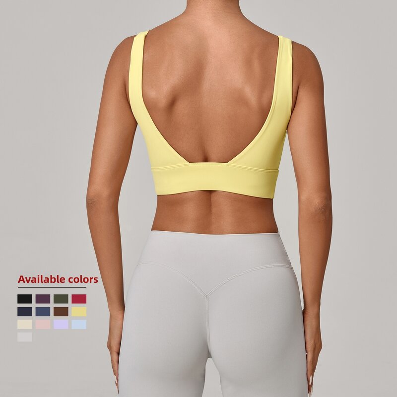 Yoga Crop Top Manufacturer - Women's Backless for Running 13-Color Low-Back Design