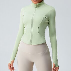 Yoga Jacket Manufacturer - Women's Lightweight Zip-Up Cropped Quick Dry Soft Spandex Printed