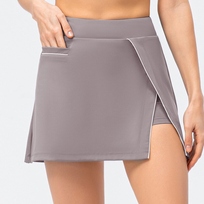 Sports Skirts Manufacturer - Women Crossover High Waist Pleated Tennis Skirt Plus Size