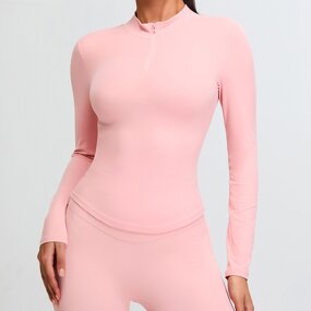 Gym Top Manufacturer - Series Half Zippy Long Sleeve Running Jacket for Women