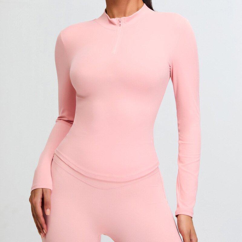 Gym Top Manufacturer - Series Half Zippy Long Sleeve Running Jacket for Women