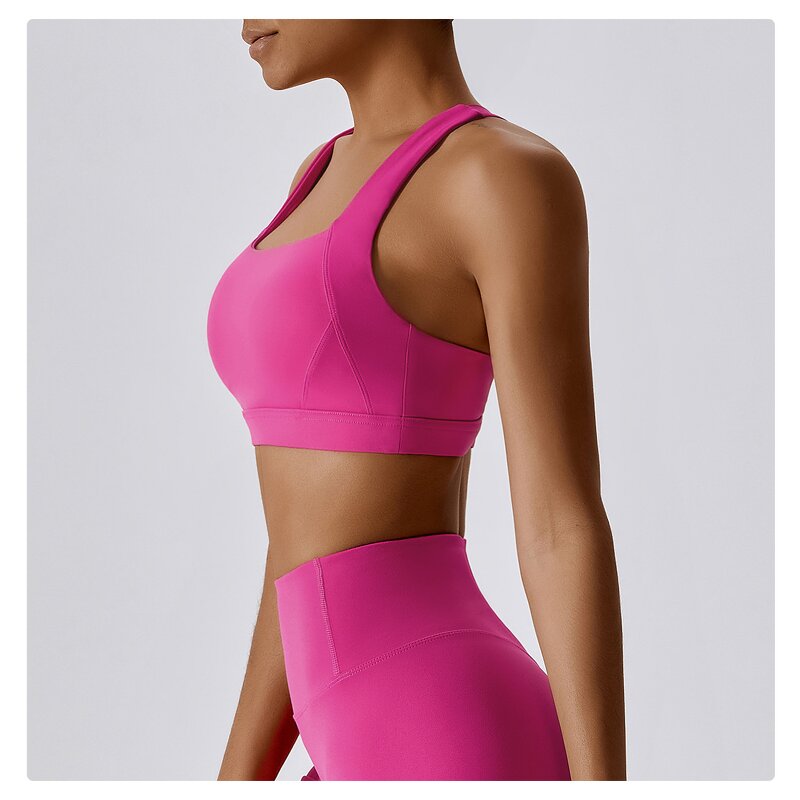 Sports Bra Manufacturer - Skin Friendly Cross Back Push Up Shockproof High Intensity