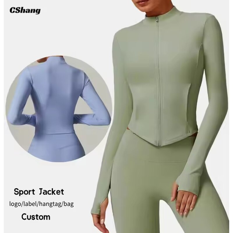 Yoga Clothing Manufacturer - Warm Autumn Winter Velvet Slim Zip Pocket Jacket