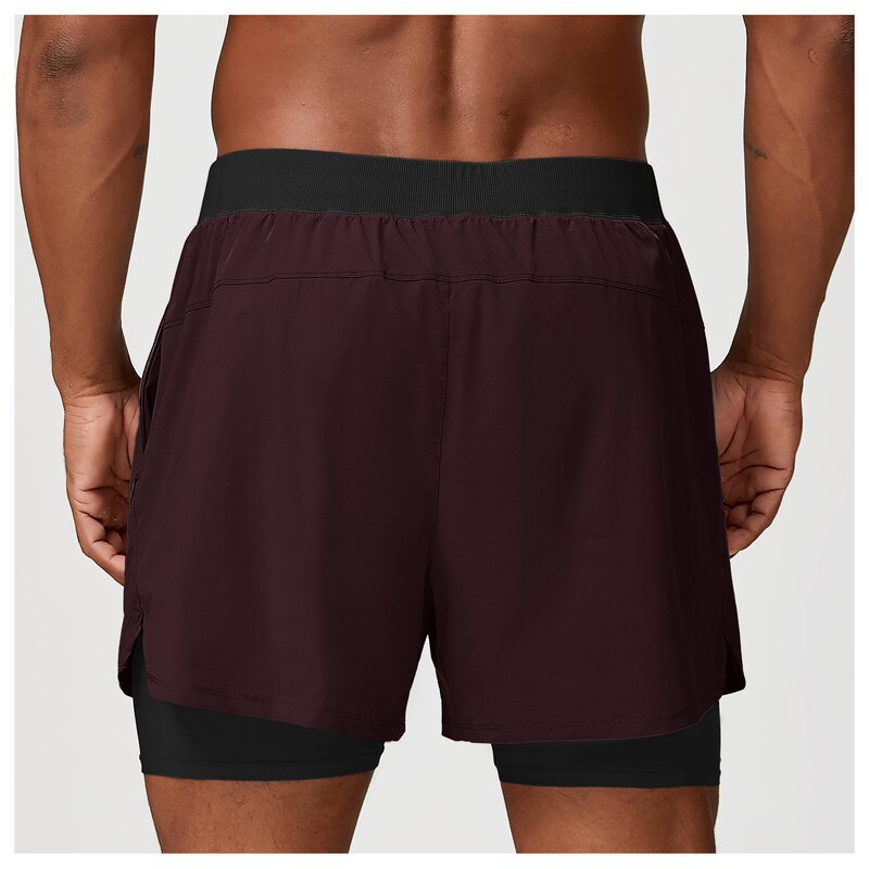 Sports Shorts Manufacturer - Men's Training Stretch Quick-Dry Double-Layer Elastic Waistband