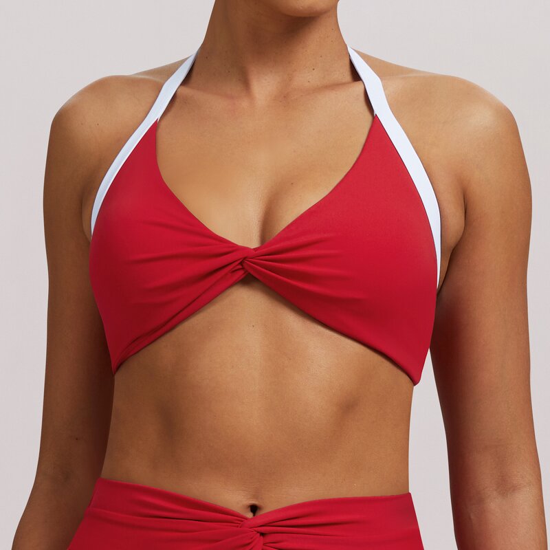 Sports Bra Manufacturer - Wireless High-Support with Neck Strap Nude Lightweight