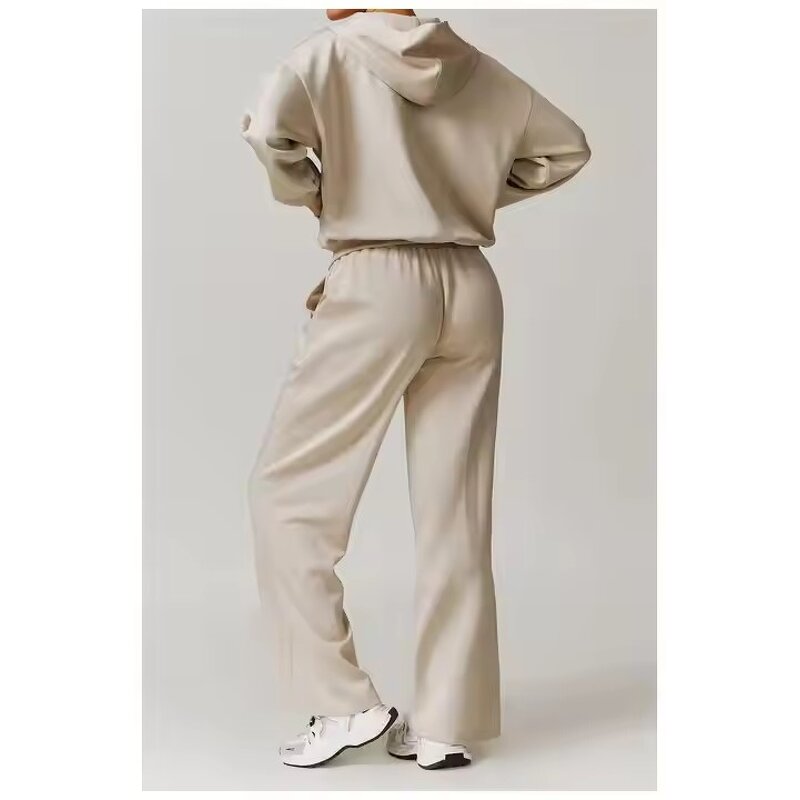 Sports Suit Manufacturer - Autumn Women's New Fleece Hooded with Double Pocket Shorts