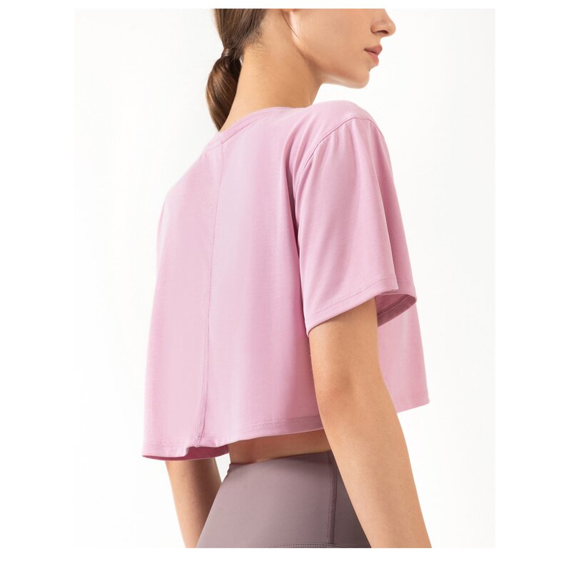 Crop Top T-Shirts Manufacturer - Women's Custom Color Short Sleeves Summer Wholesale