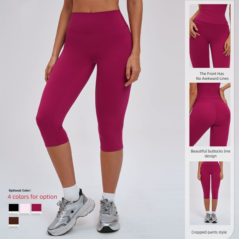 Yoga Pants Manufacturer - New Fleece Fabric High-Waisted Butt-Lifting Cropped