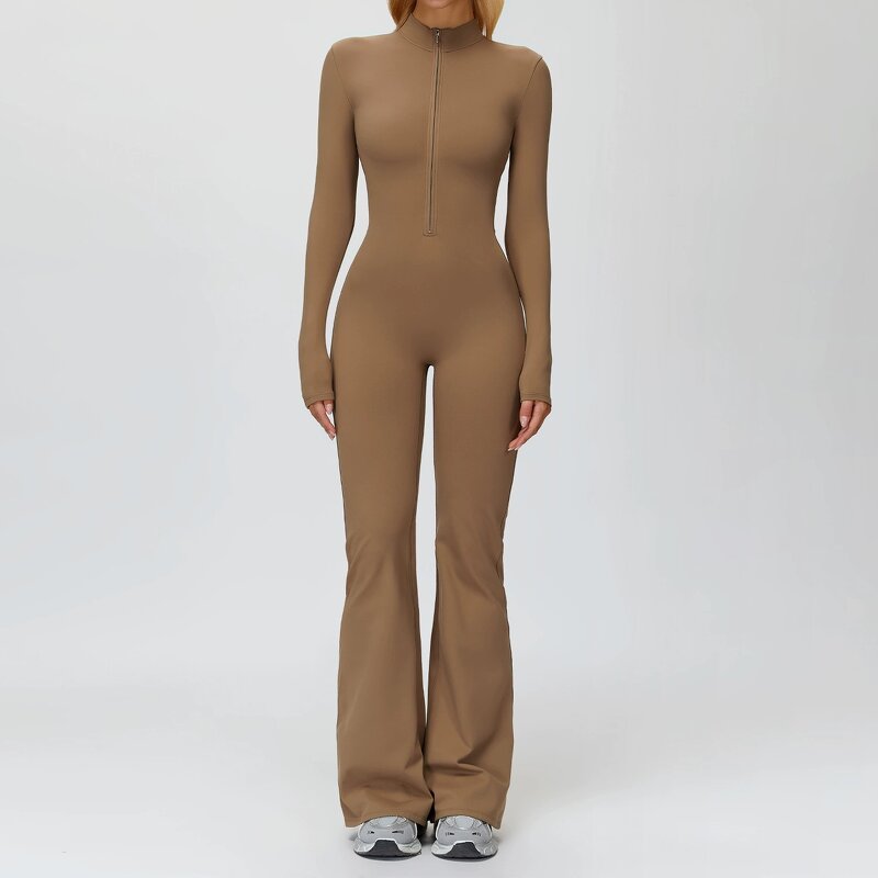 Yoga Bodysuit Manufacturer - Fitness Cross-style Seamless Stand-up Collar for Warmth