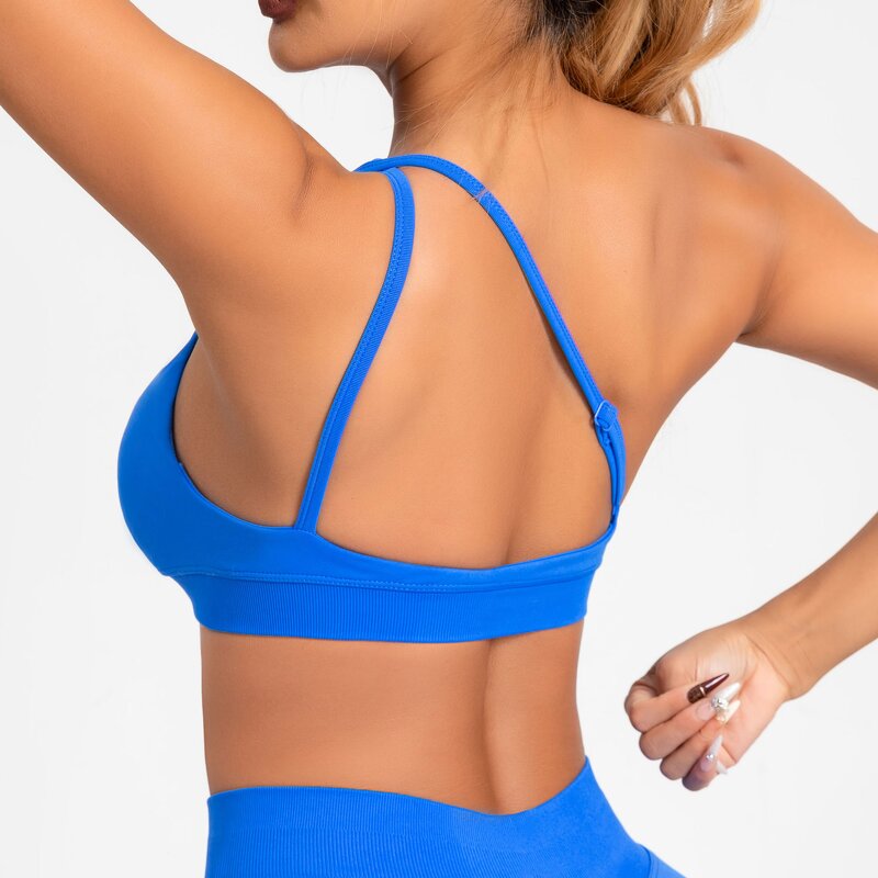 Sports Bra Manufacturer - Wholesale One-Shoulder Shockproof Halter for Running