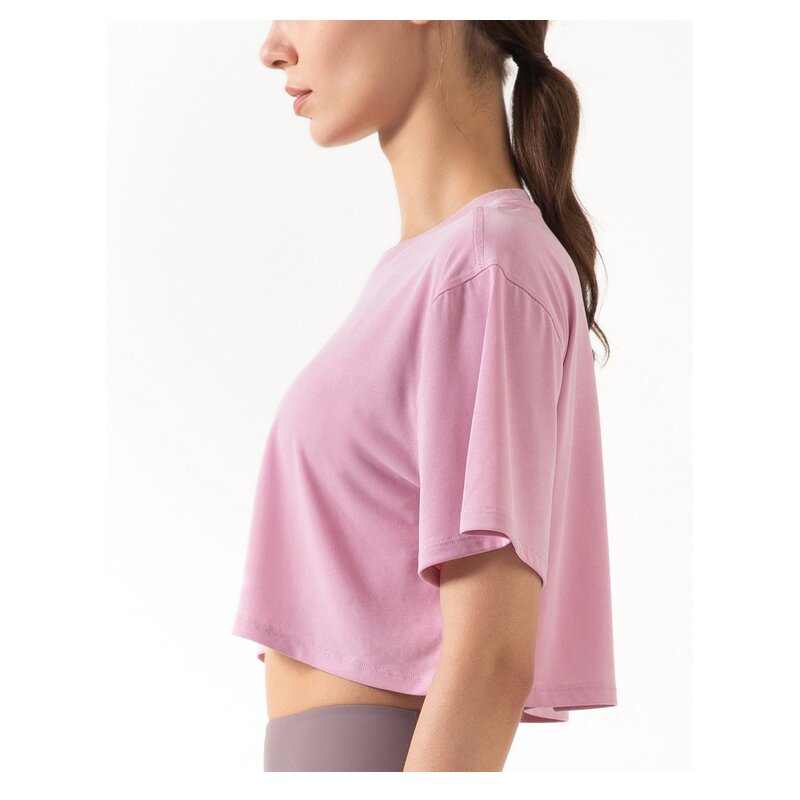 Crop Top T-Shirts Manufacturer - Women's Custom Color Short Sleeves Summer Wholesale