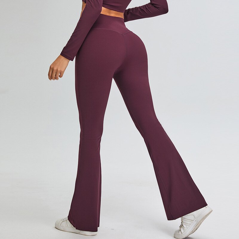 Yoga Pants Manufacturer - Custom Logo Breathable High Waist Tummy Control Flared Leg