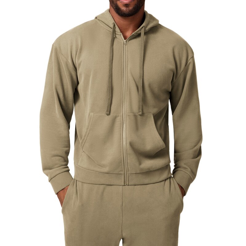 Hoodie Manufacturer - Men's Polyester Cotton Zip Pocket Oversized Citywalk Casual Coat
