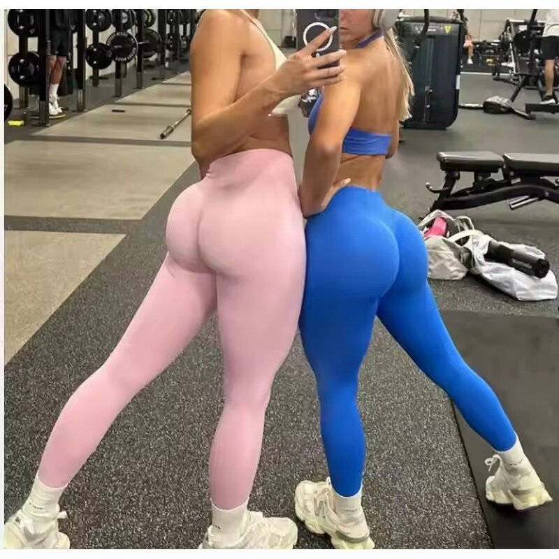 Yoga Leggings Manufacturer - Seamless Custom Logo Scrunch Bum High Waisted