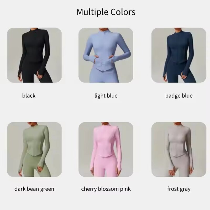 Yoga Clothing Manufacturer - Warm Autumn Winter Velvet Slim Zip Pocket Jacket