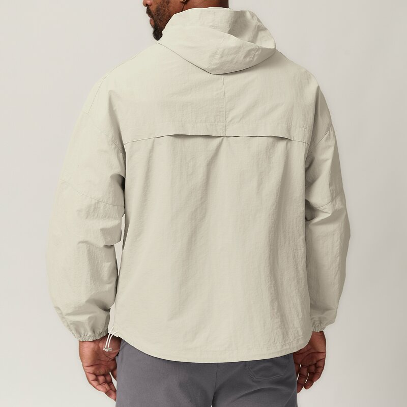 Windbreaker Jacket Manufacturer - 100% Nylon Hood with Zippered Pockets for Running Citywalk