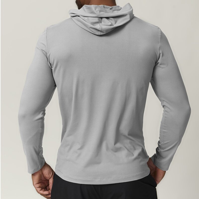 T-Shirt Manufacturer - Men's Casual Quick-Dry Long Sleeve Hooded for Running Gym