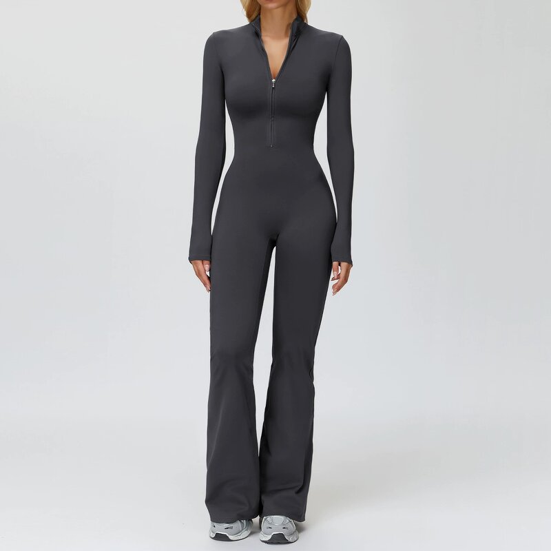 Yoga Bodysuit Manufacturer - Fitness Cross-style Seamless Stand-up Collar for Warmth